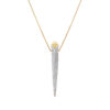 14K Yellow Gold With Diamond Chain Tribal Pave