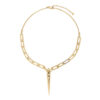 14K Yellow Gold With Diamond Necklace Tribal Tiger Eye