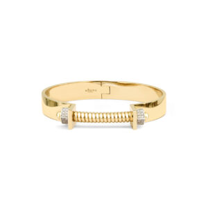 14K Yellow Gold  Bangle Versus Diamond