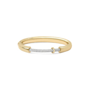 14K Yellow/White Gold With Diamond Bangle Endless
