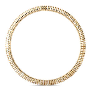 14K Yellow Gold With Diamond Necklace Versus