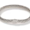John Hardy Icon Bracelet with Diamonds, Size Medium in Sterling Silver
