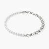 John Hardy Surf Freshwater Pearl Silver Link Choker