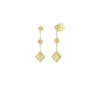 Roberto Coin 18K Yellow Gold Palazzo Ducale Satin Yellow Gold Drop Earrings with Diamond