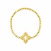 Roberto Coin 18K Yellow Gold Venetian Princess Diamond Flower Stretch Bracelet