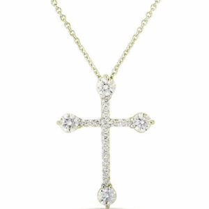 Roberto Coin 18K Yellow Gold and Diamonds Small Cross Necklace