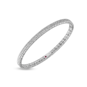 Roberto Coin 18K White Gold Symphony Princess Diamond Bangle